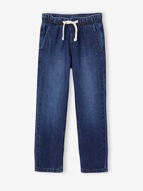 Wide Easy to Slip On Jeans for Boys bleached denim+brut denim+grey+stone - vertbaudet enfant 