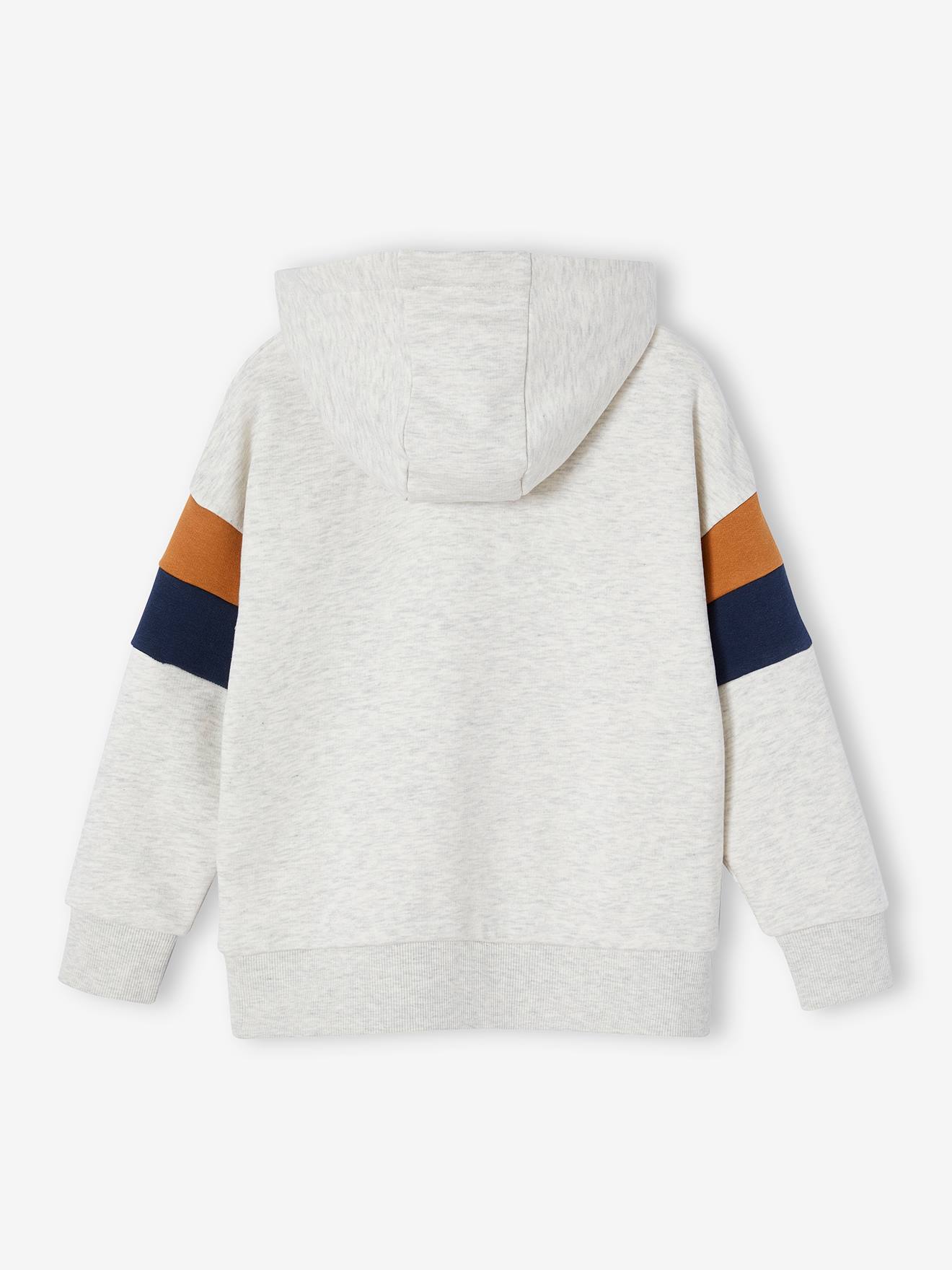 Pull Hoodie Garçon Animal 10-11 Ans - Gris - Capuche Et Poches - Coton - Occasion Bon état