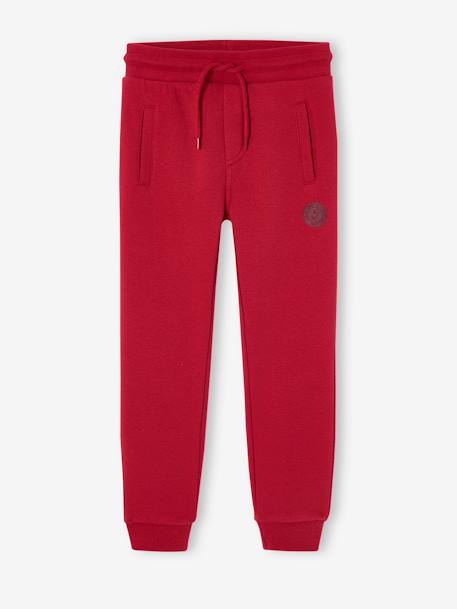 Pantalon jogging Basics garçon en molleton dark bleu ardoise+gris moyen chiné+marine chiné+noir+noir chiné+noisette+ocre+rouge+vert sapin - vertbaudet enfant 