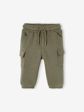 Baby-Trousers & Jeans-Cargo-Type Fleece Trousers for Babies