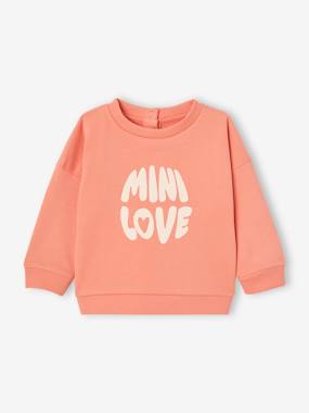 -Basics Sweatshirt with Press Studs on the Back for Babies