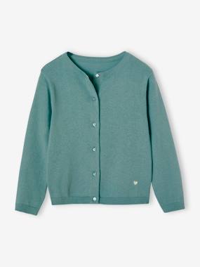 Girls-Cardigans, Jumpers & Sweatshirts-Fine Knit Basics Cardigan for Girls