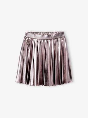 Girls-Skirts-Pleated Lamé Skirt