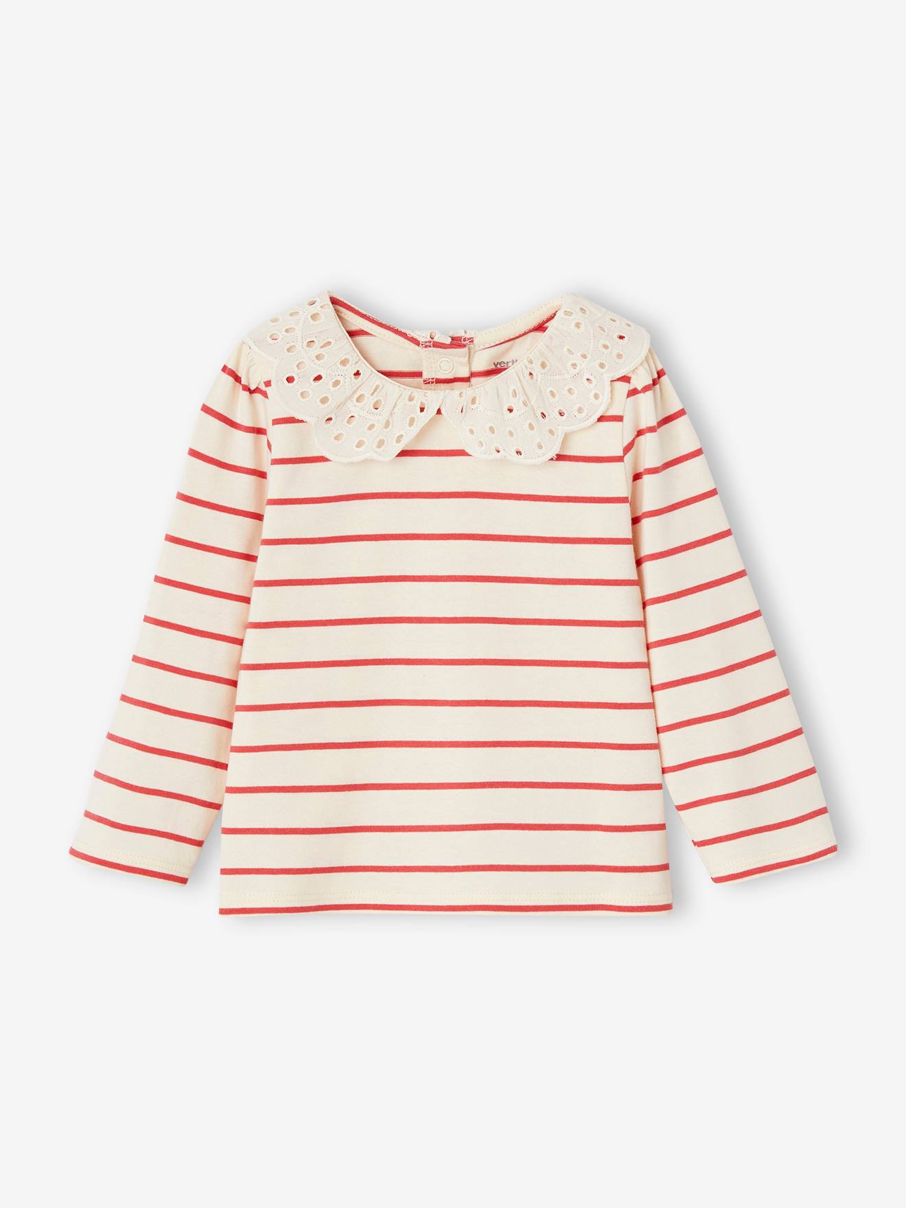 STRIPED CREWNECK WITH EMBROIDERED ILLUSTRATION, NEWBORN STRIPED CREWNECK WITH EMBROIDERED ILLUSTRATION, NEWBORN