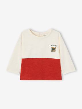 Baby-T-shirts & Roll Neck T-Shirts-Colourblock Top in Organic Cotton, for  Babies