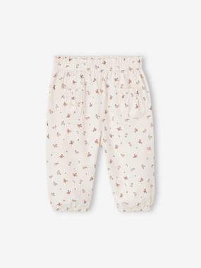 Bébé-Pantalon, jean-Pantalon velours à fleurs bébé fille