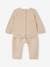 Sweatshirt & Trousers Combo for Babies 6308+ecru+marl beige+pale pink+rose - vertbaudet enfant 