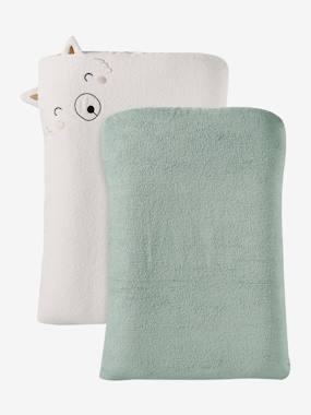 Nursery-Changing Mats & Accessories-Set of 2 Changing Mattress Covers, Animals, in Towelling