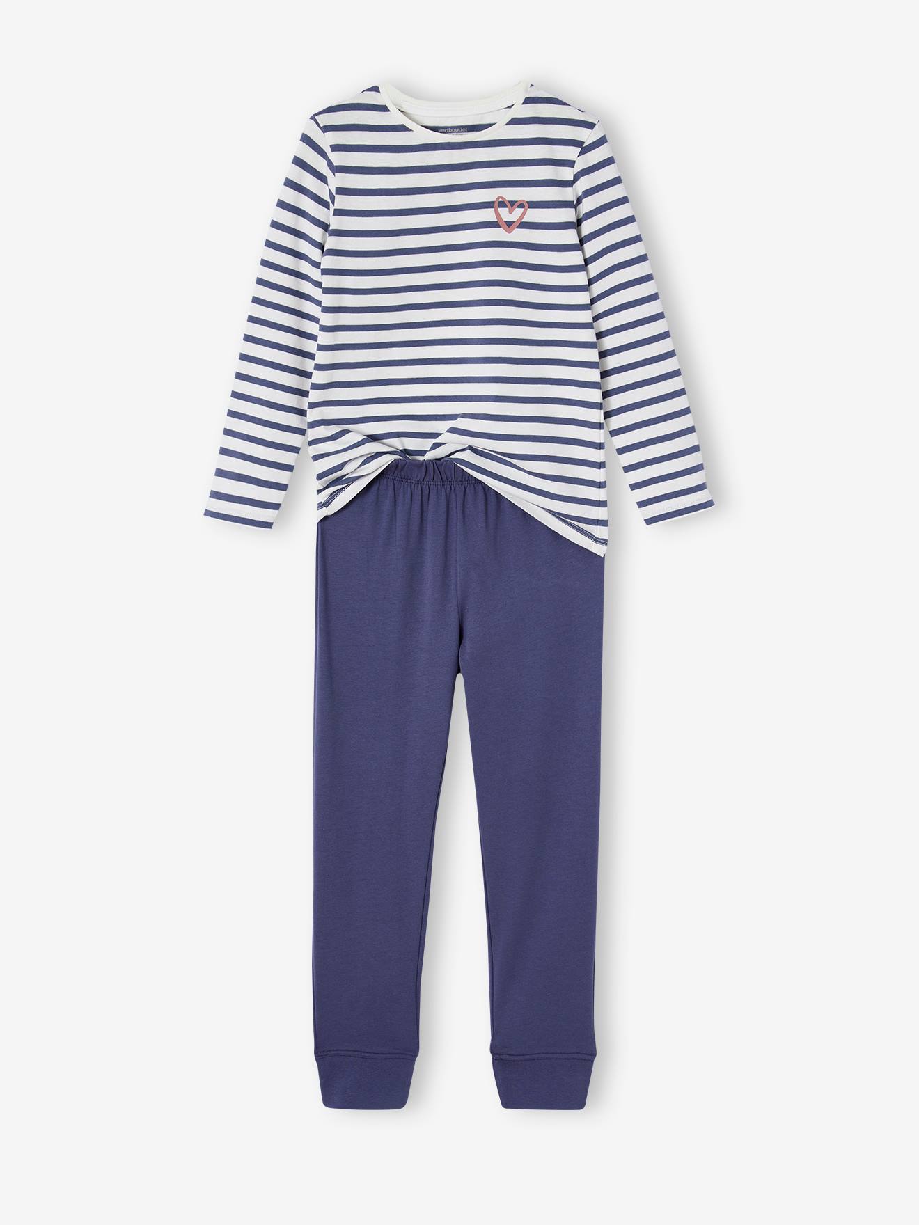 Lot 2 Pyjamas Fille Velours Coeurs - écru, Fille