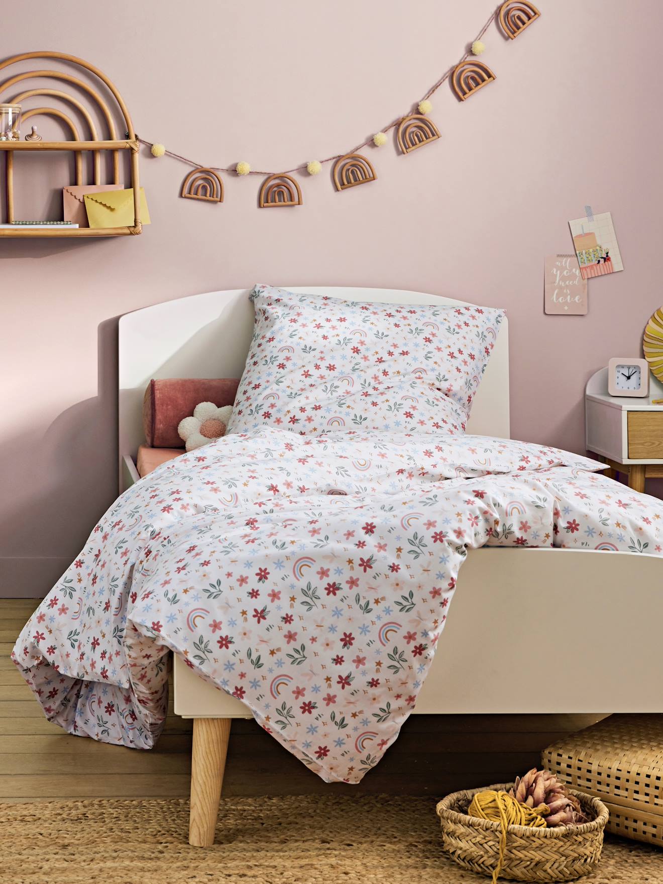 Housse De Couette Rainbow High 140x200cm + Taie - 100% Microfibre - Licencié - Décoration Chambre Enfant