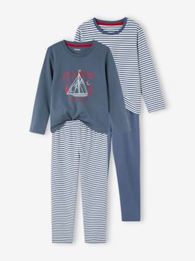 Boys-Pack of 2 Boat Pyjamas in Jersey Knit for Boys