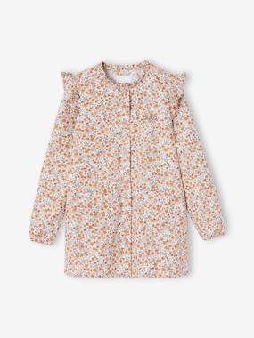 Girls-Flowers Smock & Frilly Sleeves for Girls