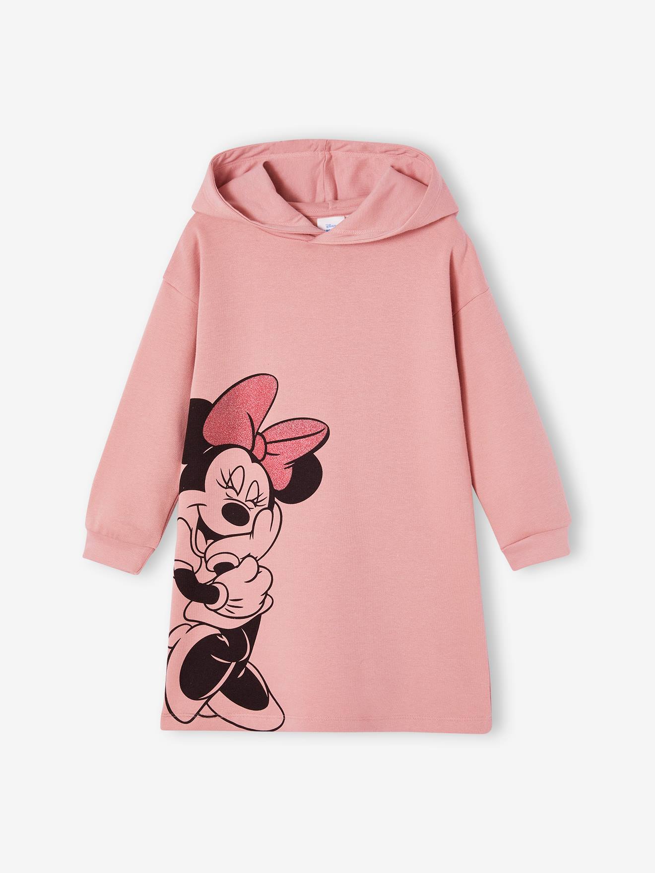 Hooded Sweatshirt Like Dress for Girls Minnie Mouse by Disney mauve Girls