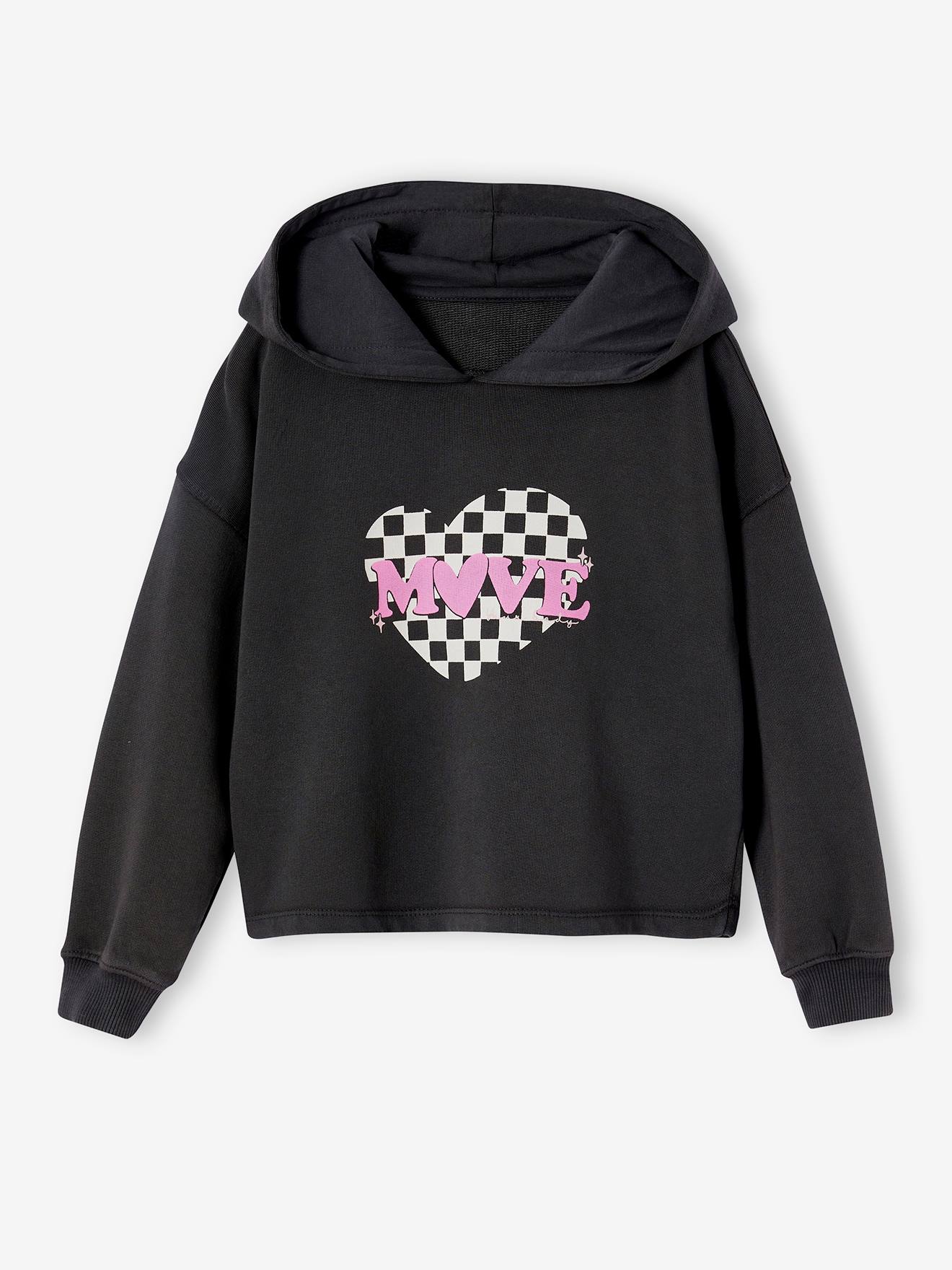 T-shirt large à manches longues 'SmileyWorld' - Noir - Fille - 2.70€ - Kiabi