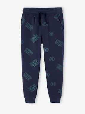 Boys-Trousers-Fleece Joggers with Baseball Inscription for Boys, Designed for Autonomy