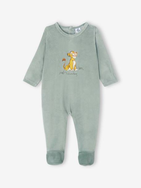 Pack of 2 The Lion King Sleepsuits in Velour by Disney® for Babies sage green - vertbaudet enfant 