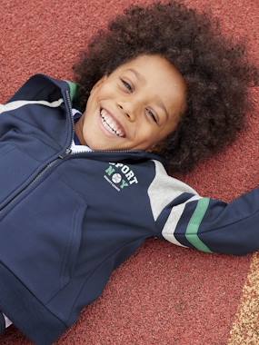 Boys-Cardigans, Jumpers & Sweatshirts-Sports Jacket with Zip & Hood, for Boys