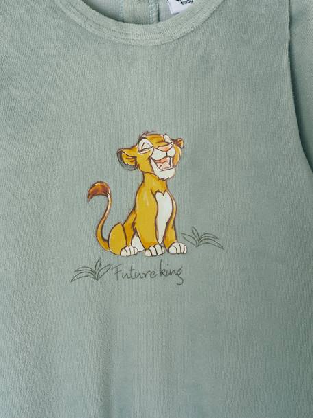 Pack of 2 The Lion King Sleepsuits in Velour by Disney® for Babies sage green - vertbaudet enfant 