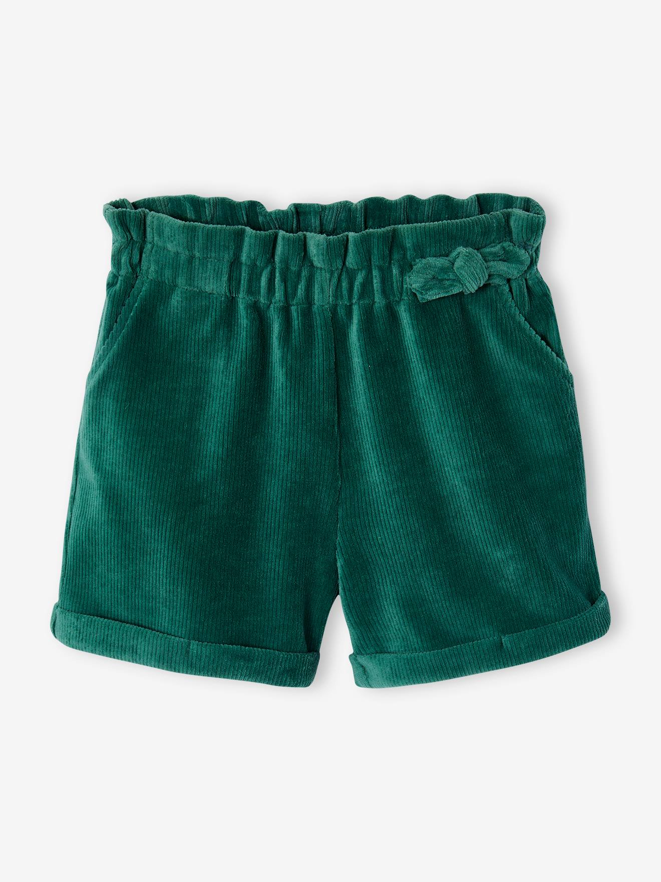 VERTBAUDET Short Velours Côtelé Fille - Poches Festonnées, Confort Doux Pour Hiver