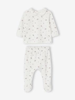 -Floral Velour Pyjamas for Babies