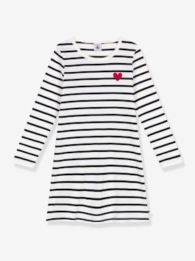 Girls-Nightwear-Striped Nightie by Petit Bateau