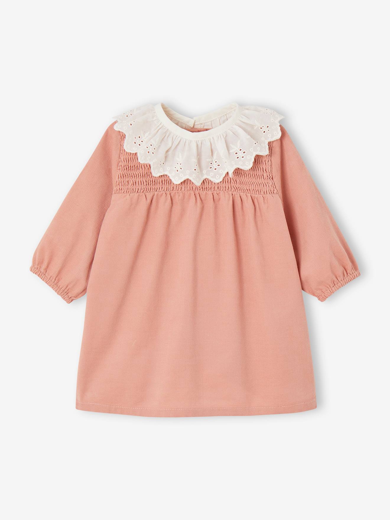 人気便利グッズ needlecord-dress-with-smocking ワンピース