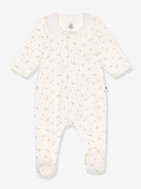 Baby-Pyjamas & Sleepsuits-Floral Sleepsuit by Petit Bateau