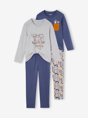 -Lot de 2 pyjamas "petit bricoleur" garçon