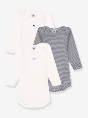 Bébé-Lot de 3 bodies manches longues PETIT BATEAU