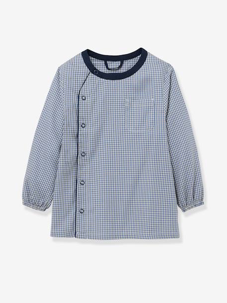 Tablier garçon vichy CYRILLUS bleu+carreaux vert - vertbaudet enfant 