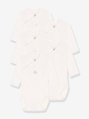 -Lot de 5 bodies manches longues PETIT BATEAU