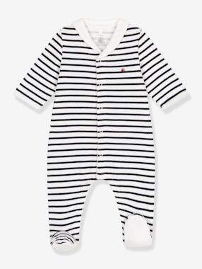 Baby-Pyjamas & Sleepsuits-Sleepsuit in Tubique, by Petit Bateau