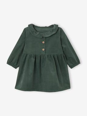 Baby-Corduroy Dress with Fancy Collar for Babies