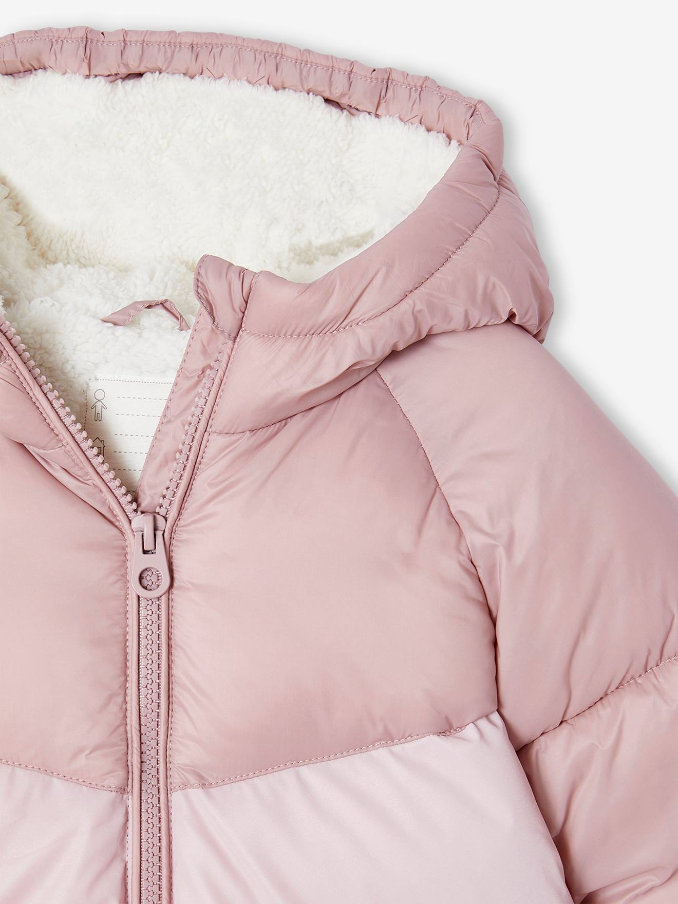Veste Doudoune Rose Fille Monnalisa 12-18 Mois Capuche Amovible - Occasion Très Bon état