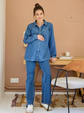 Maternity-Wide Leg Jeans for Maternity