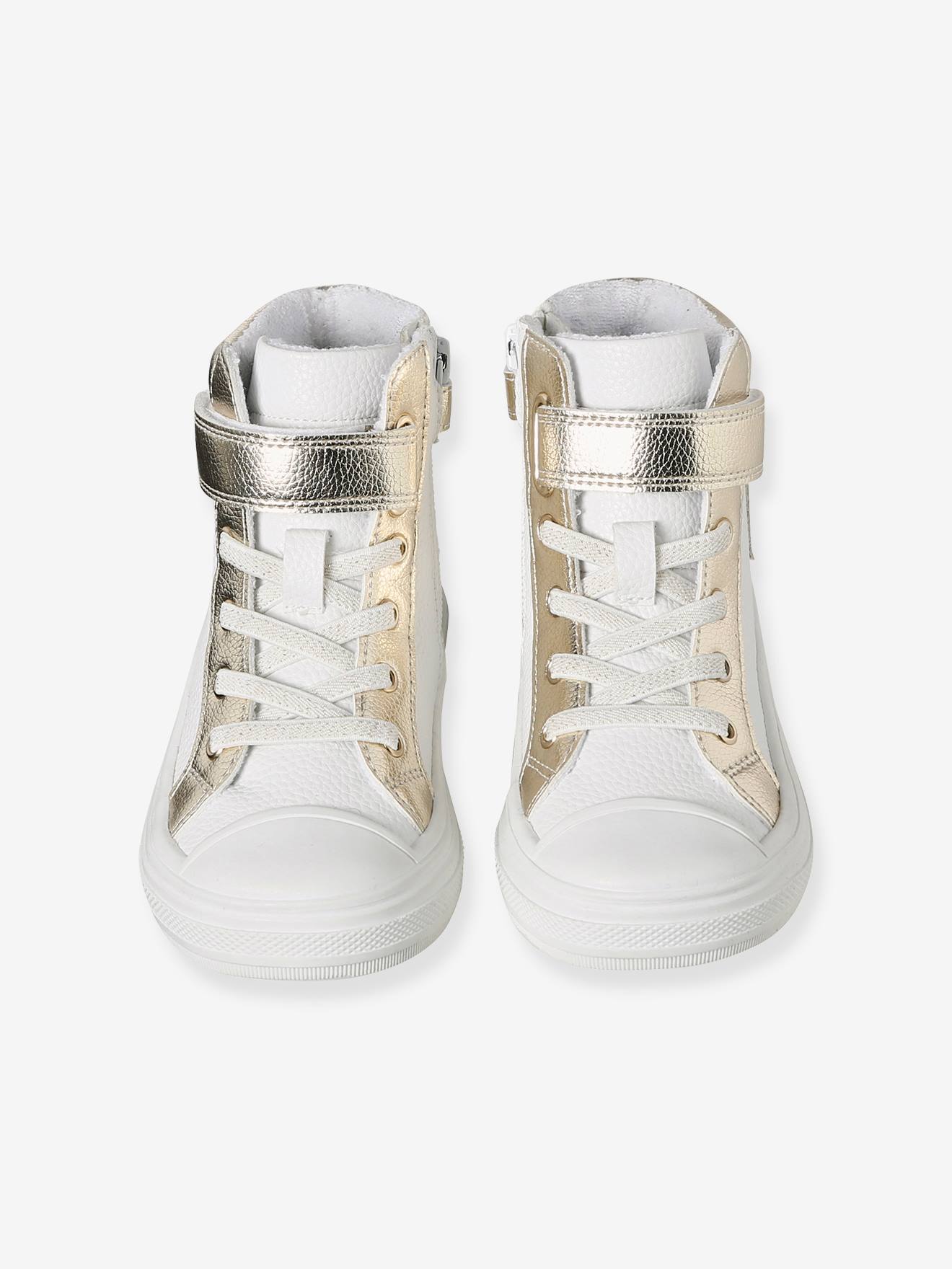 High-Top Trainers with Laces & Zips for Girls - white, Shoes High-Top Trainers with Laces & Zips for Girls - white, Shoes