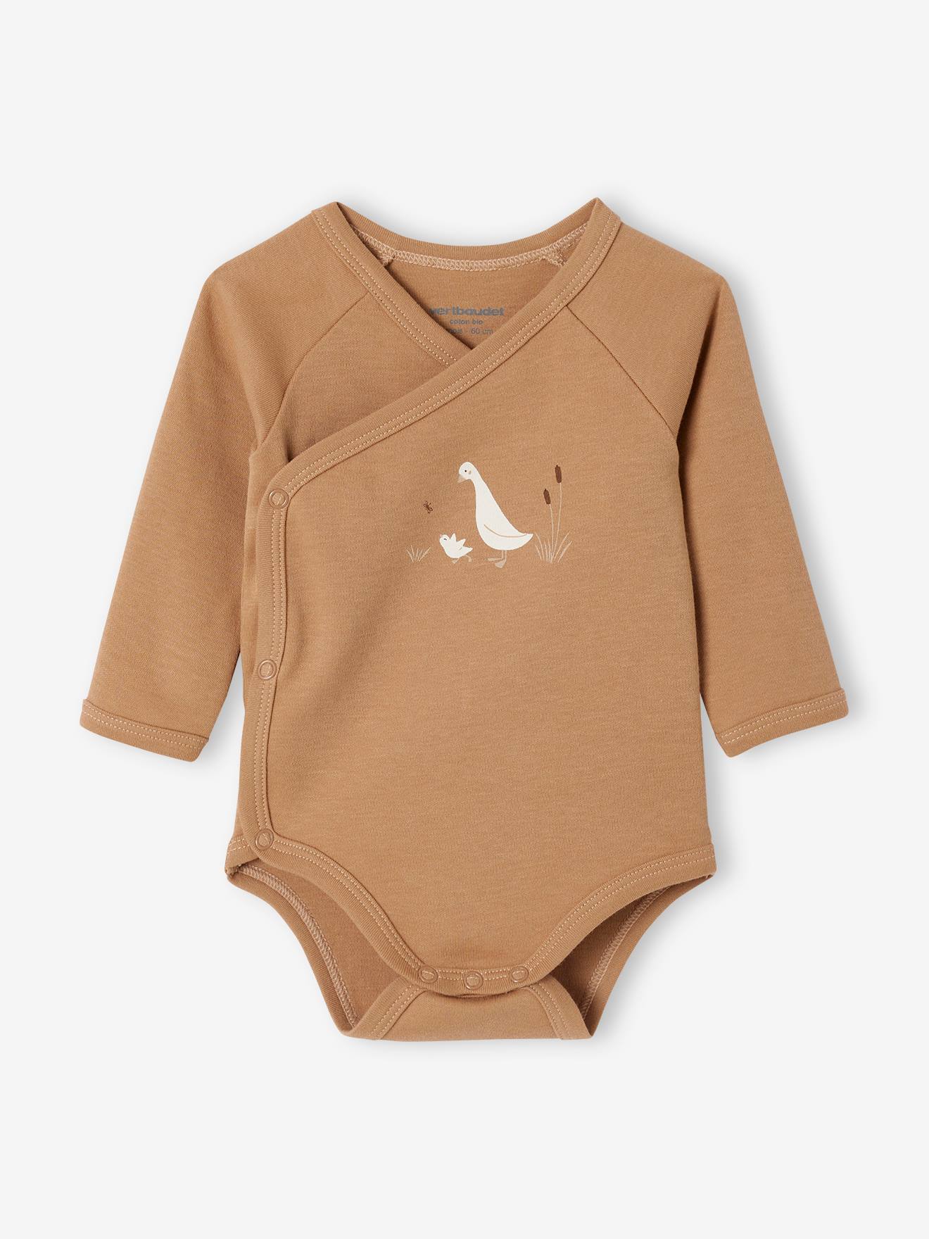 Pack of Long Sleeve Bodysuits in Organic Cotton for Newborn