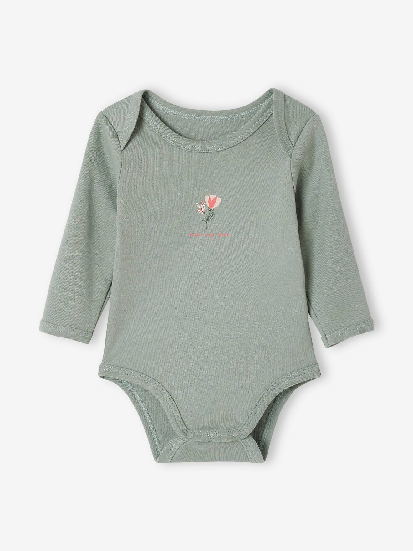 Pack of Long Sleeve Bodysuits with Cutaway Shoulders for Babies