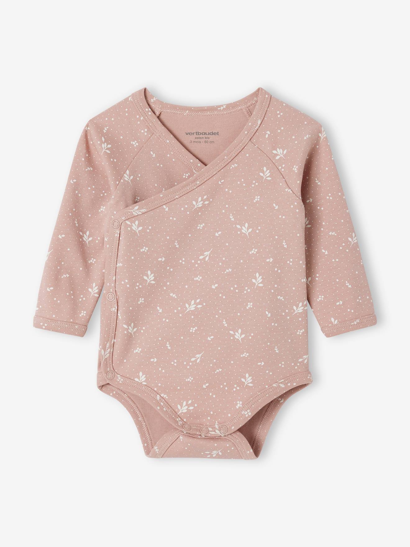 Lot De 5 Bodies Manches Longues Bébé Vertbaudet – Ouverture Naissance, 100% Coton | Pour Nouveau-né, Tailles Naissance à 3 Mois