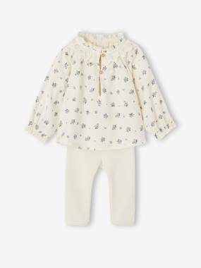 -Ensemble blouse à fleurs et legging bébé