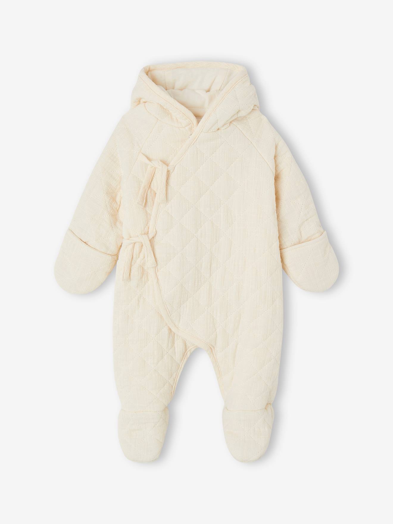 Combipilote Naissance Vertbaudet - Denim Imprimé Fleuri, Doublure Polaire, Très Chaud - 3