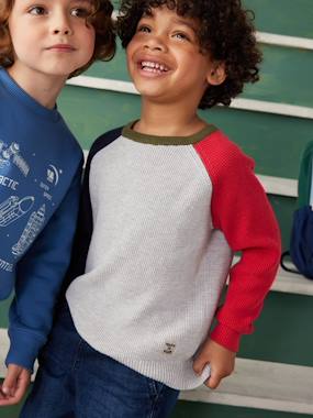 Boys-Colourblock-Effect Jumper for Boys