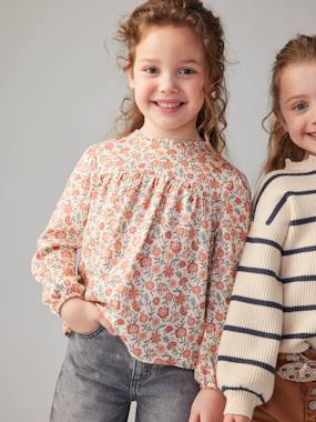 Girls-Blouses, Shirts & Tunics-Floral Blouse for Girls