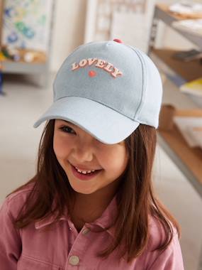 Girls-Denim Cap for Girls, "Lovely"