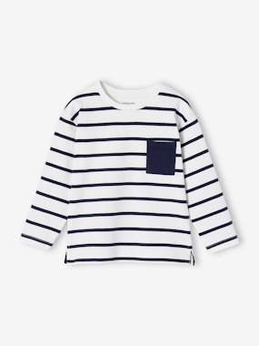 -Striped Long Sleeve T-Shirt for Boys