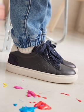 Shoes-Boys Footwear-Leather Trainers for Children