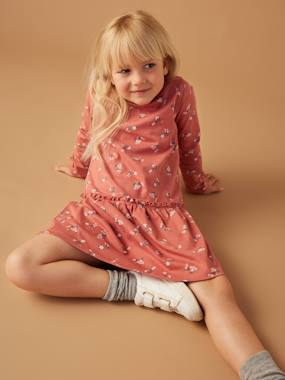 Girls-Dresses-Long Sleeve Printed Dress for Girls