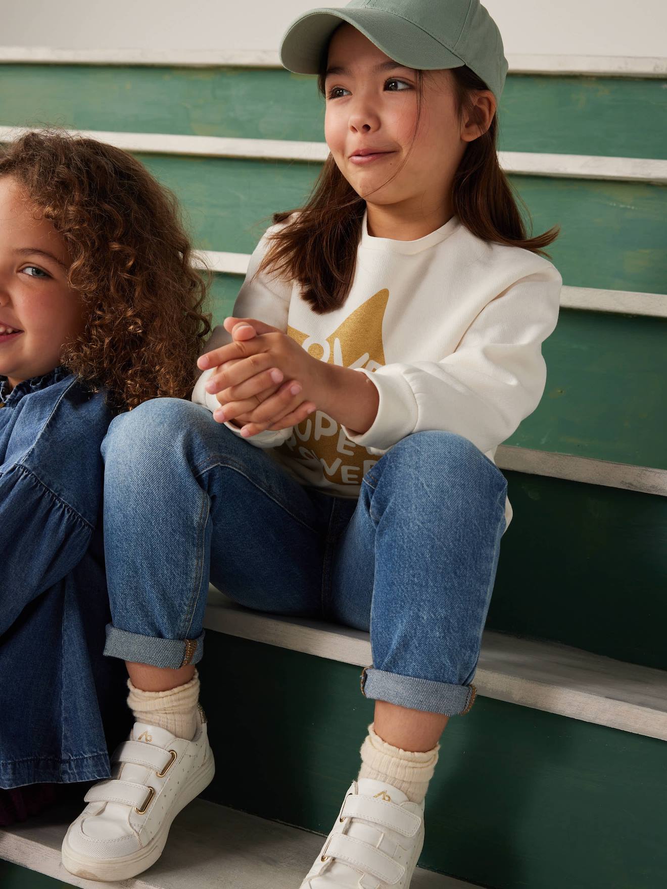 VERTBAUDET Sweat Fille Motif Imprimé Vanille 5A