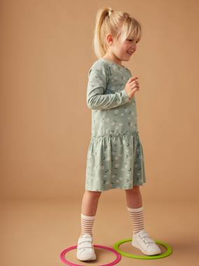 Girls-Dresses-Long Sleeve Printed Dress for Girls