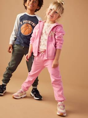 Girls-Trousers-Fleece Joggers with Paperbag Waistband for Girls